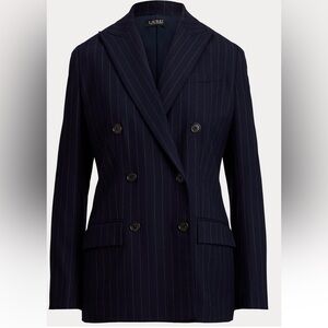 Ralph Lauren Suiting-ryen Double Breasted Pinstripe Twin Blazer